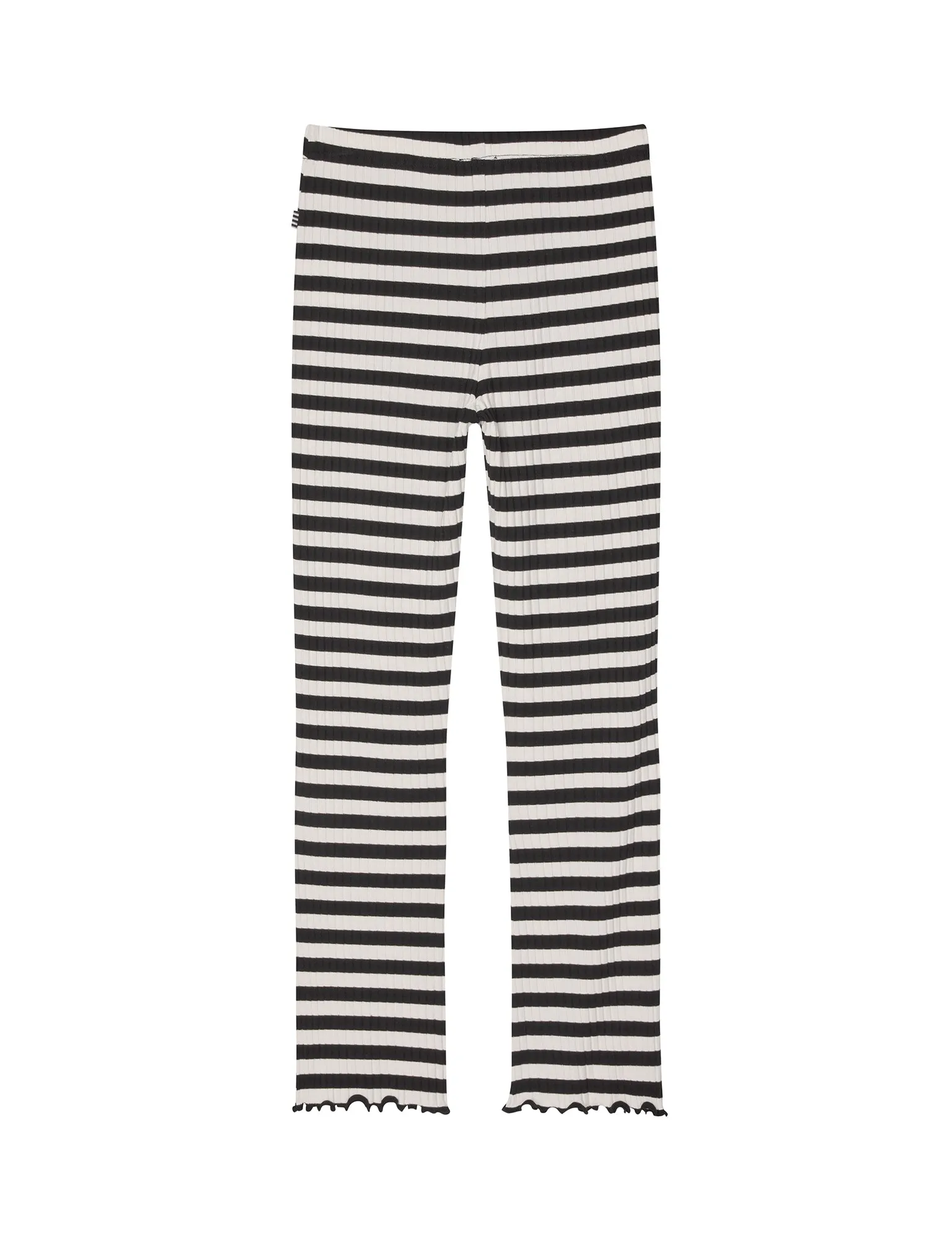 5x5 Classic Stripe Lala Leggings, Black/Vanilla Ice