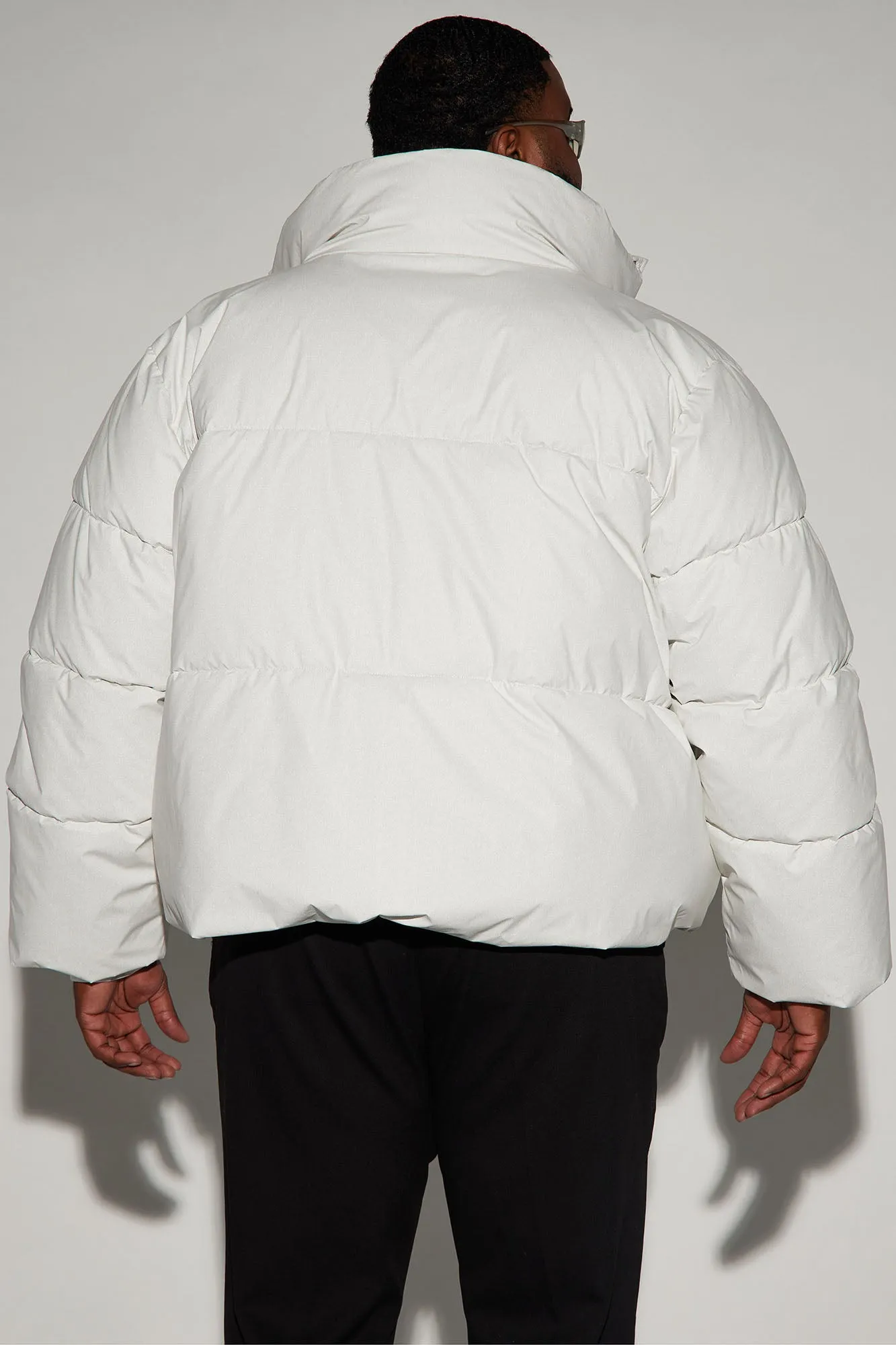 Baxter Heavy Weight Cropped Puffer - White/combo