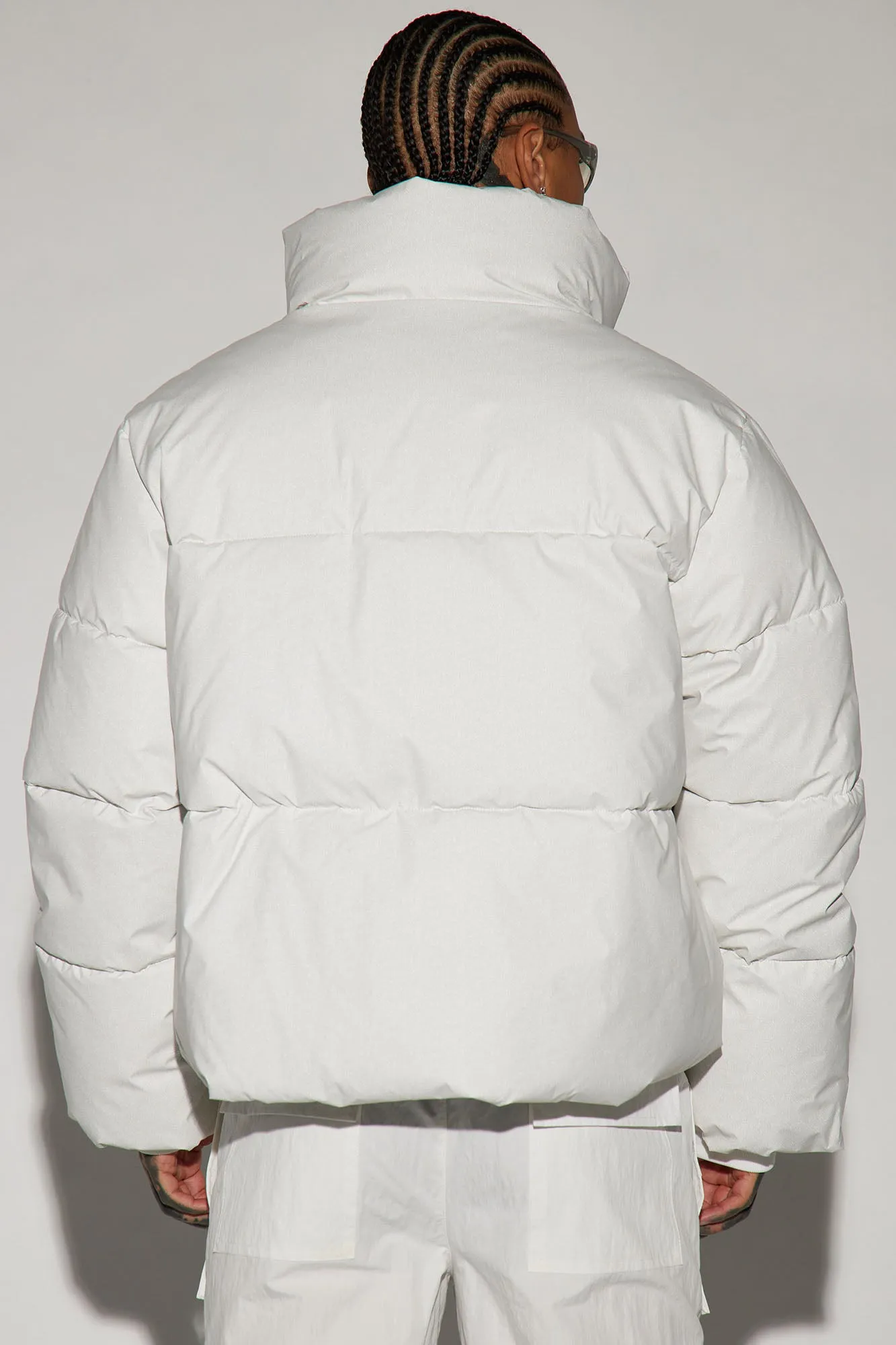 Baxter Heavy Weight Cropped Puffer - White/combo