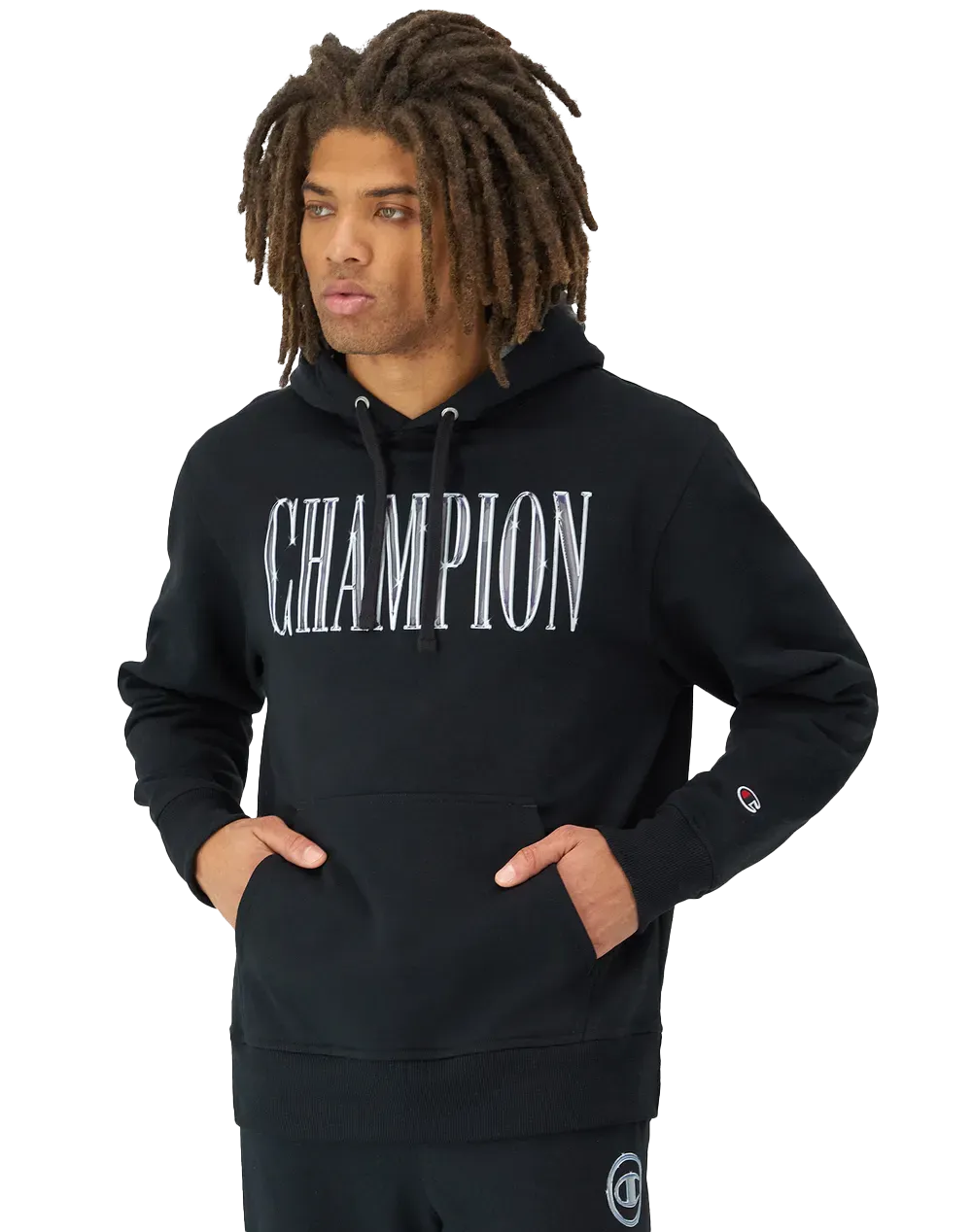 Champion Men's Powerblend Hoodie, Chrome Champion