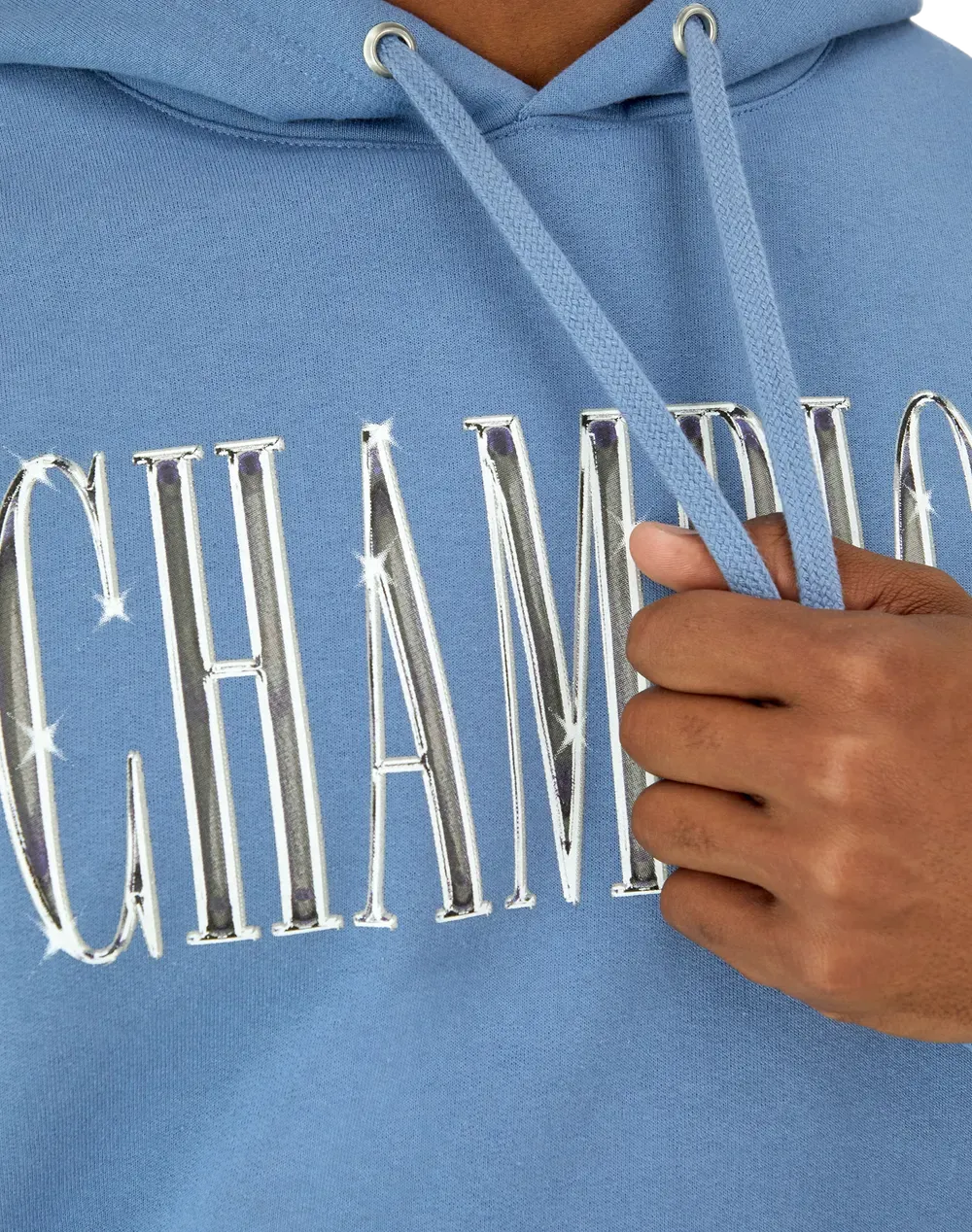 Champion Men's Powerblend Hoodie, Chrome Champion