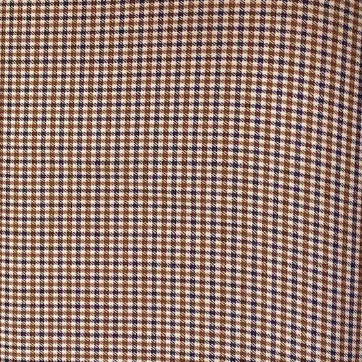 Check Suiting Fabric, Small Check Brown- 145cm