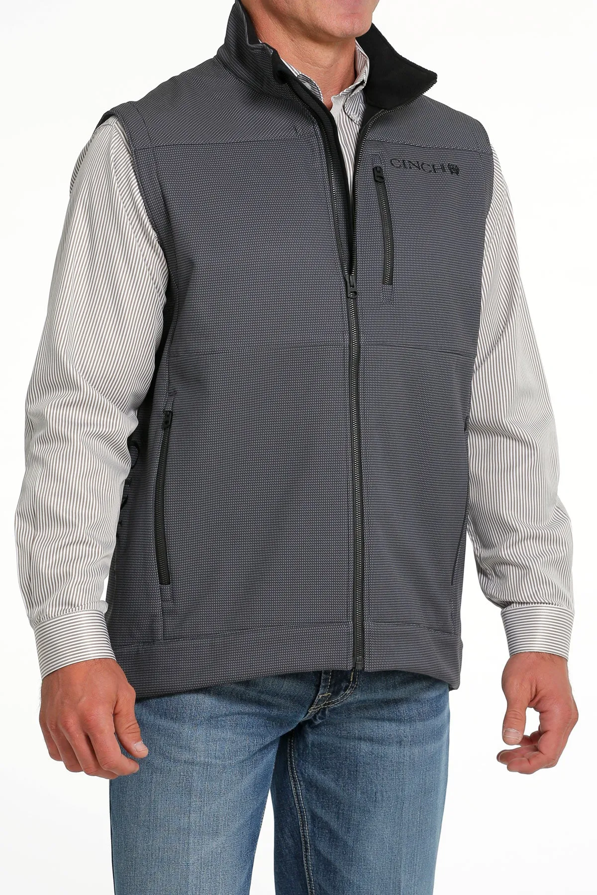 Cinch Men's Charcoal Bonded Vest