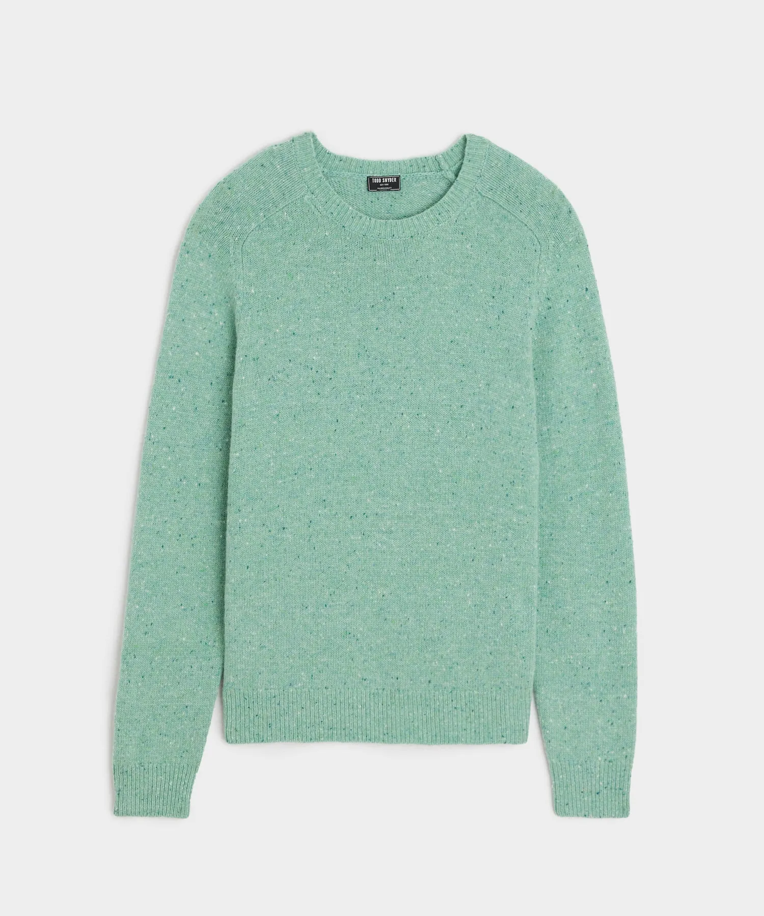 Donegal Crewneck Sweater in Pale Mint