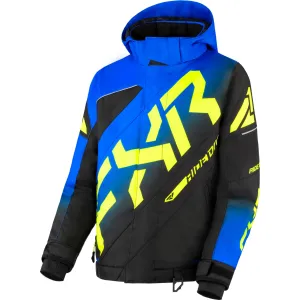 FXR Child CX Snowmobile Jacket Blue Fade/Black/Hi-Vis