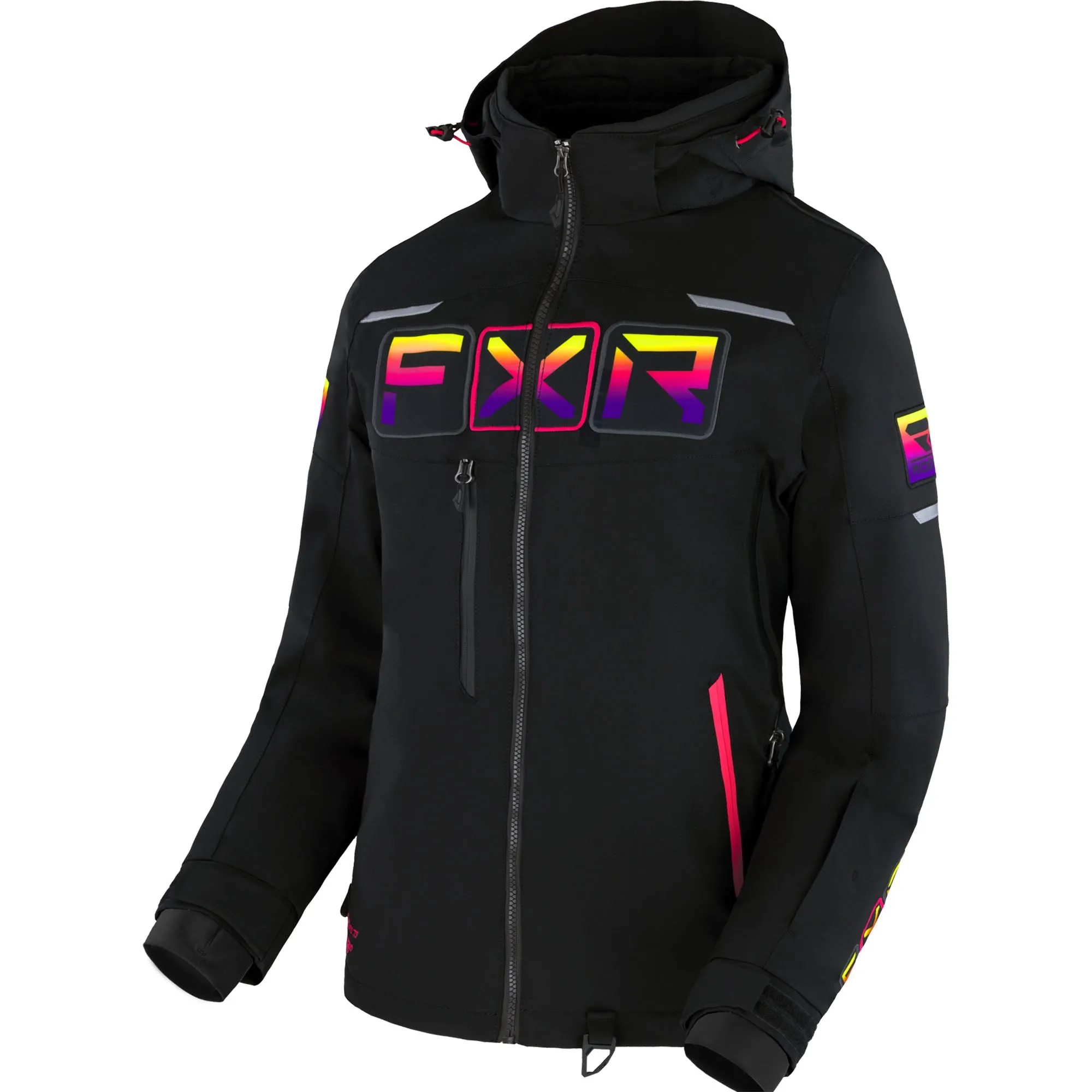 FXR Maverick Snowmobile Jacket Black/Neon Fusion