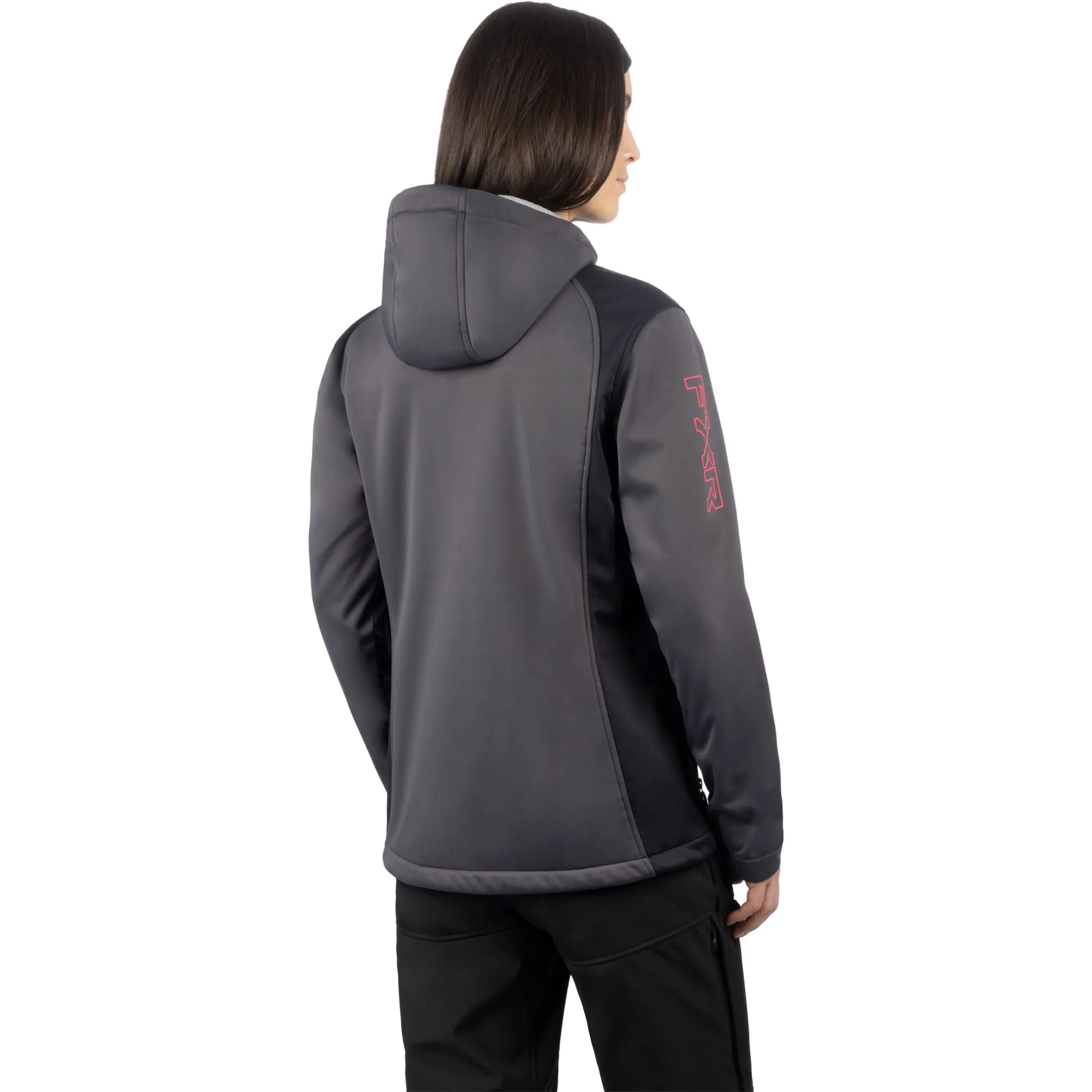 FXR Pulse Softshell Jacket Asphalt/Razz Grey