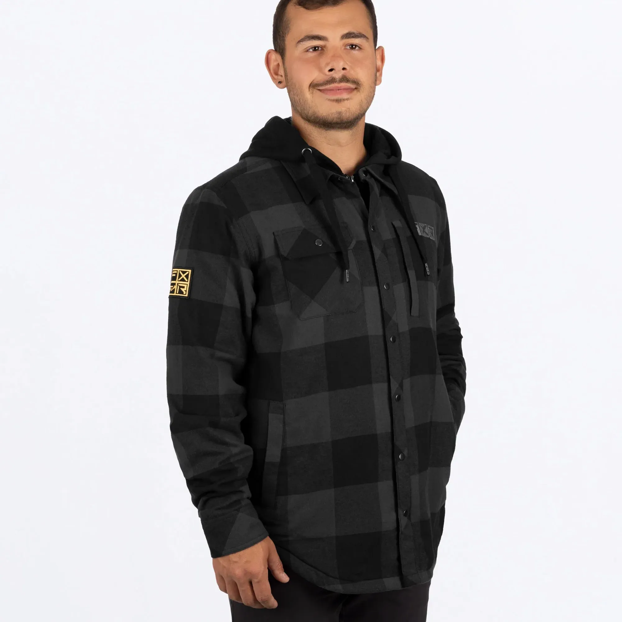 FXR Timber Insulated Flannel Jacket Charcoal/Black Grey