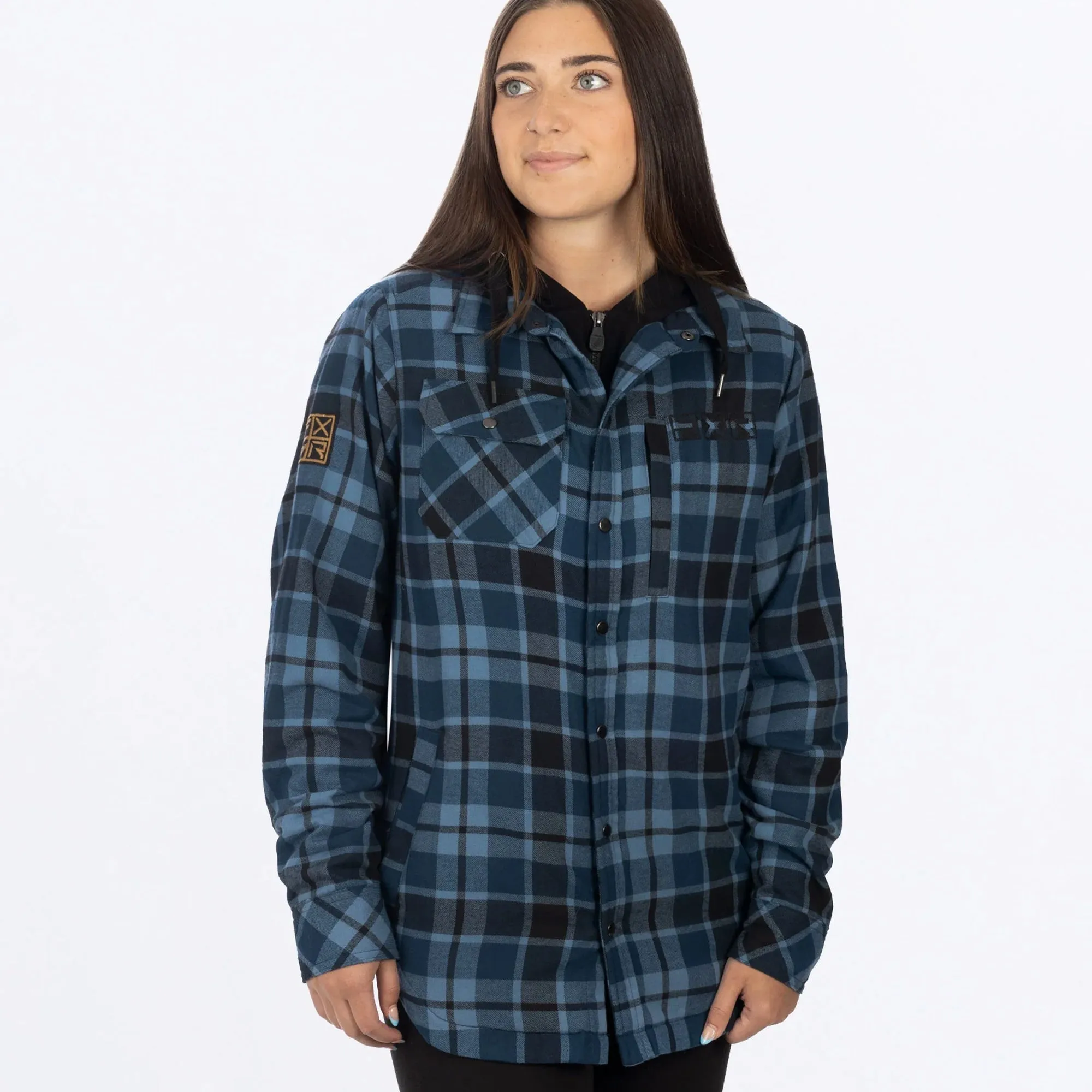 FXR Timber Insulated Flannel Jacket Steel/Slate Blue