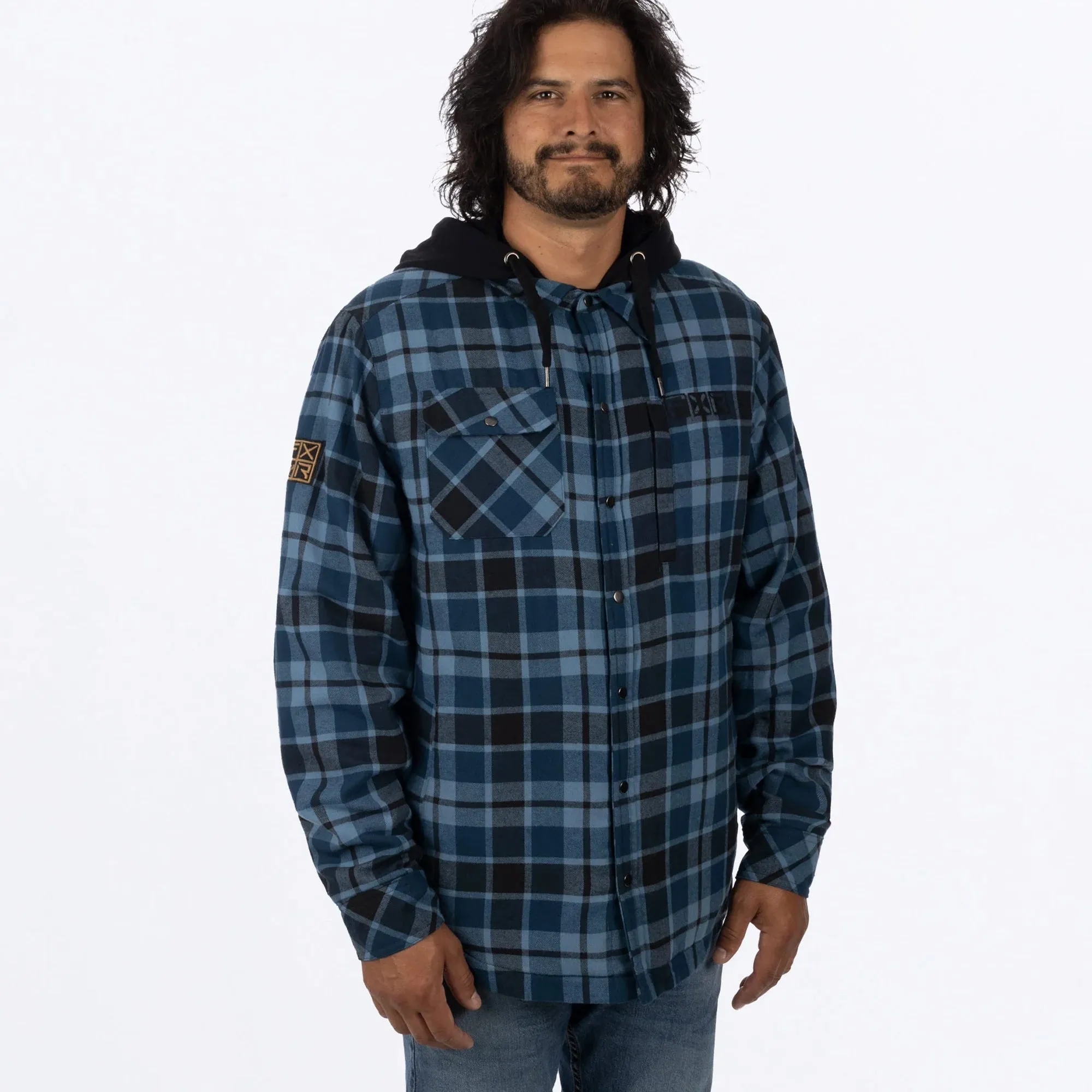 FXR Timber Insulated Flannel Jacket Steel/Slate Blue