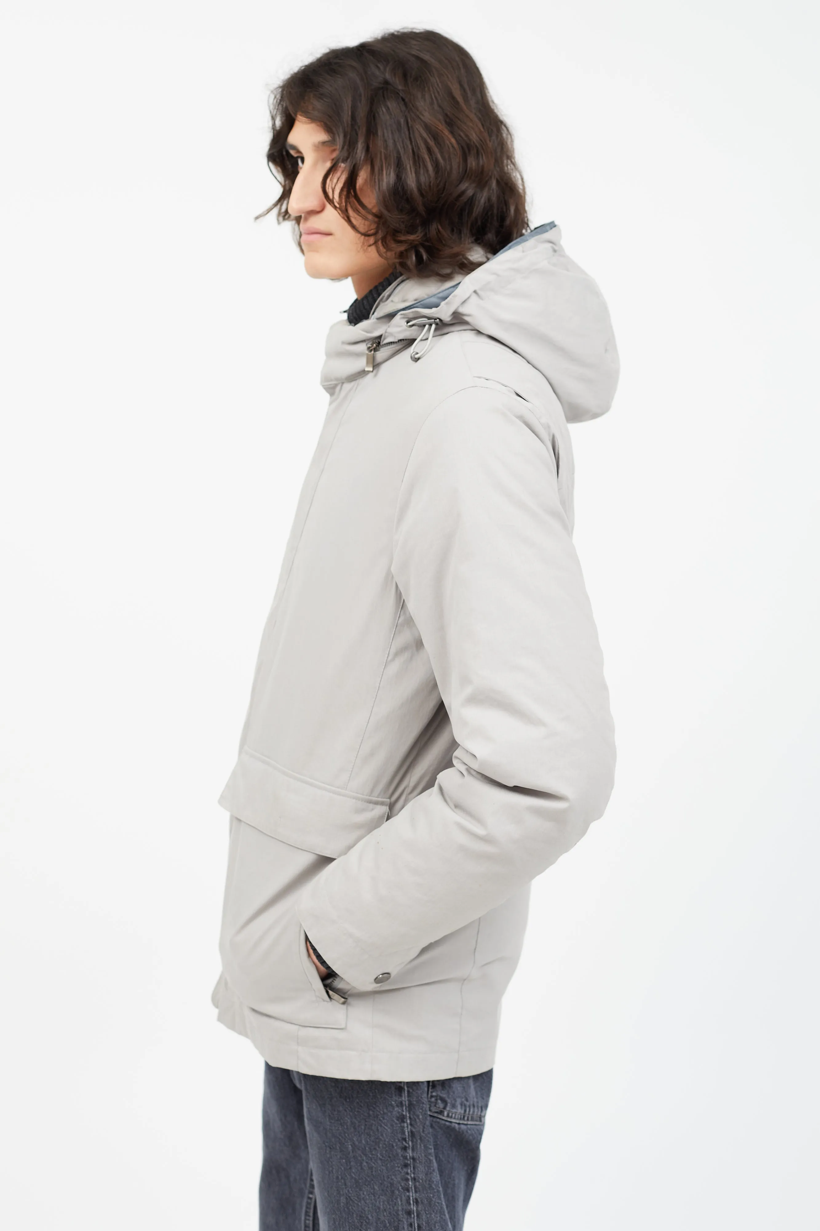 Grey Reversible Puffer Jacket