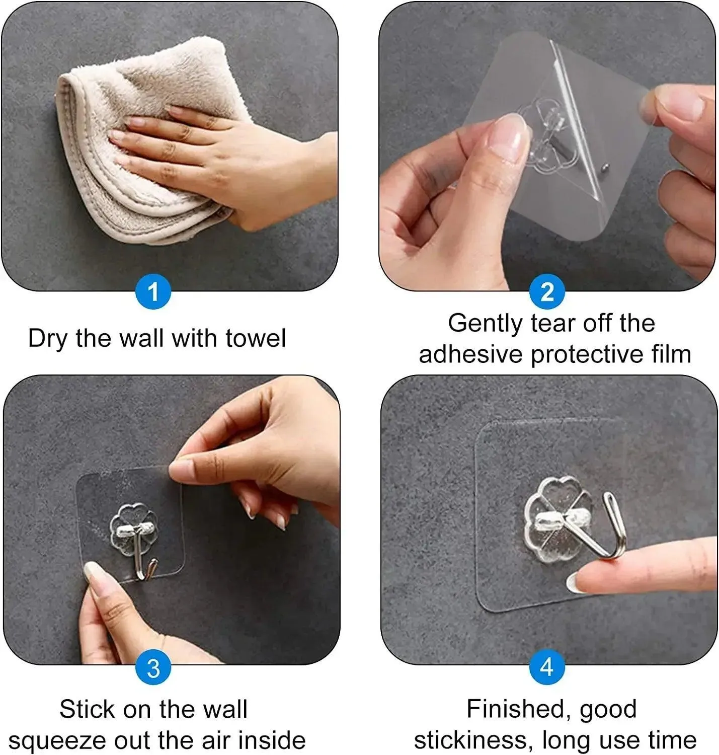 Heavy Duty Adhesive Utility Hooks: Space Organization Solution