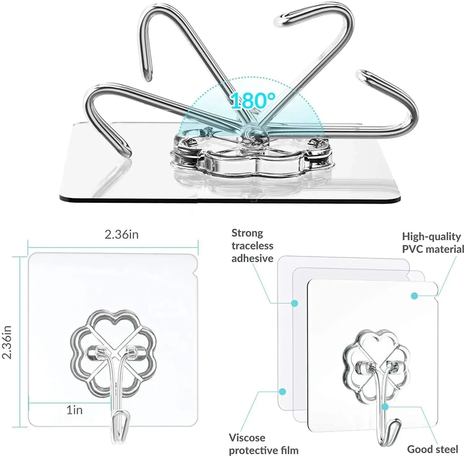 Heavy Duty Adhesive Utility Hooks: Space Organization Solution