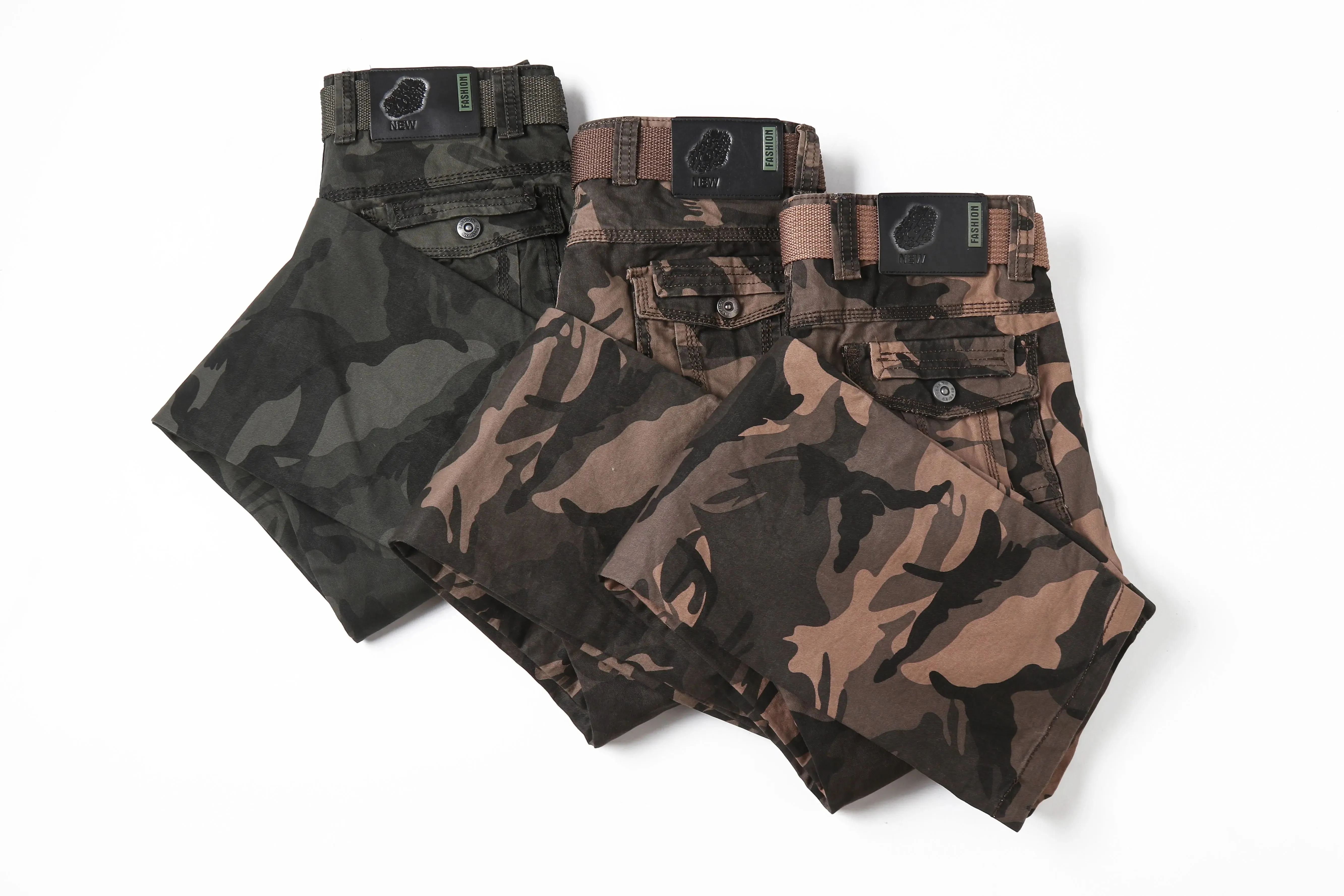 High Quality Camo Hiking Straight Leg Men's Cargo Pants Mens Stretch Hiking Cargo Pants