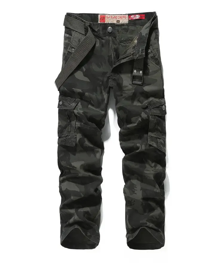 High Quality Camo Hiking Straight Leg Men's Cargo Pants Mens Stretch Hiking Cargo Pants