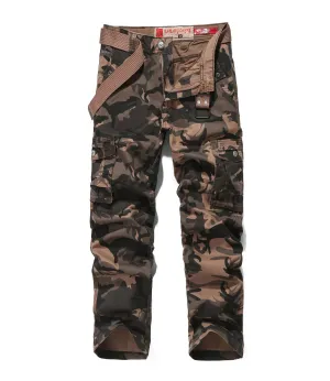 High Quality Camo Hiking Straight Leg Men's Cargo Pants Mens Stretch Hiking Cargo Pants