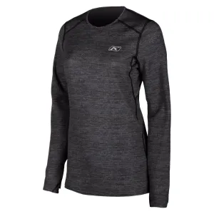 Klim  Womens Solstice Shirt 3.0 Base Layer Breathable Fast-Drying Black Heather