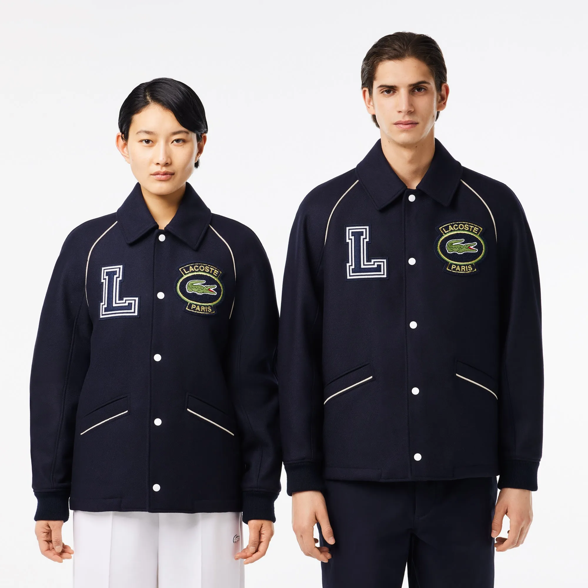 Lacoste Premium Wool Varsity Badge Jacket