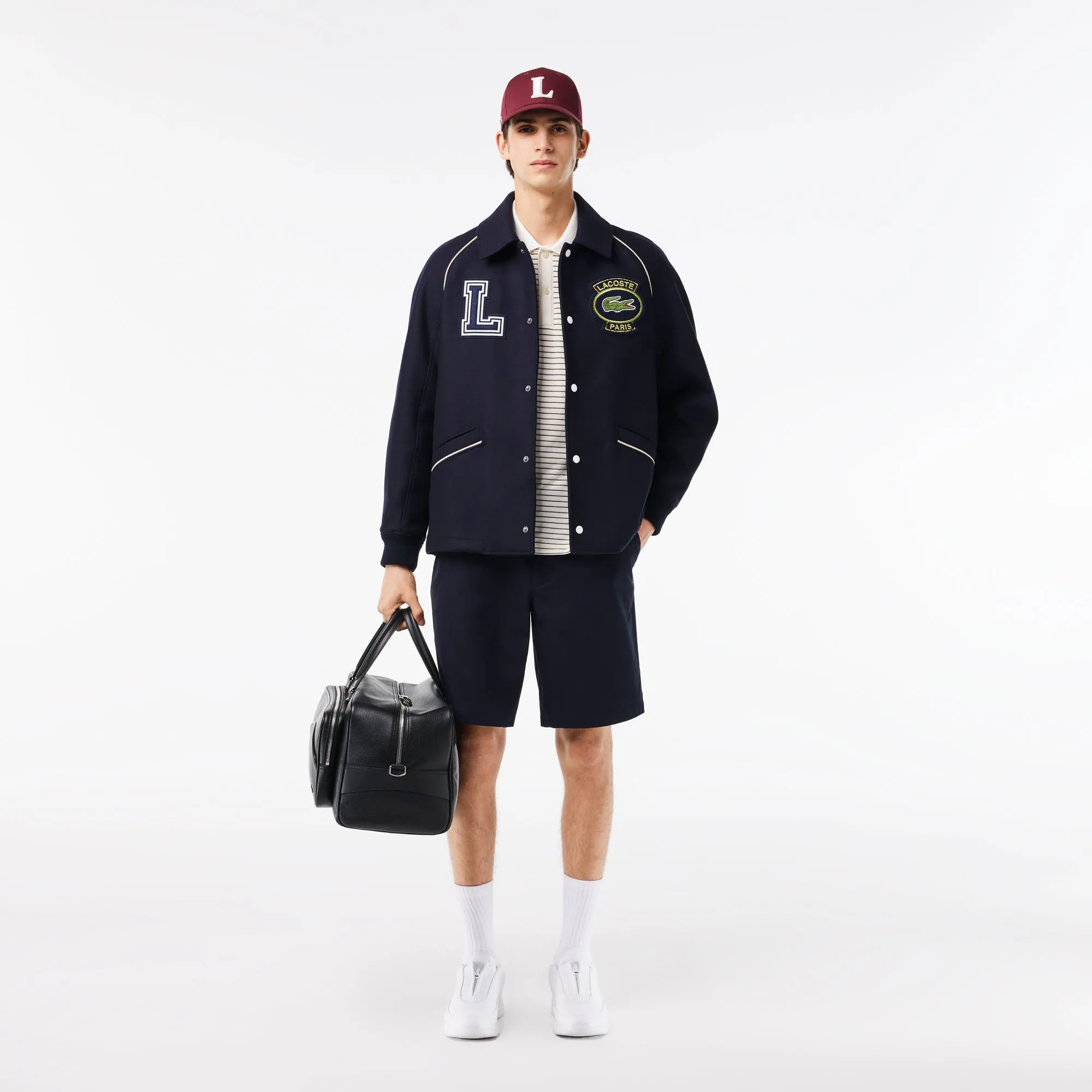 Lacoste Premium Wool Varsity Badge Jacket