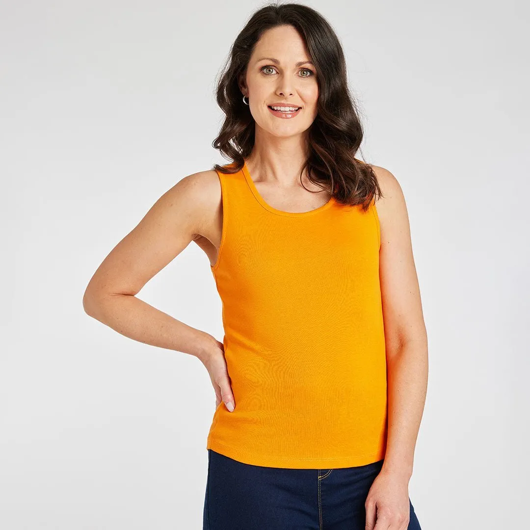 Ladies Essential Crew Vest Tangerine