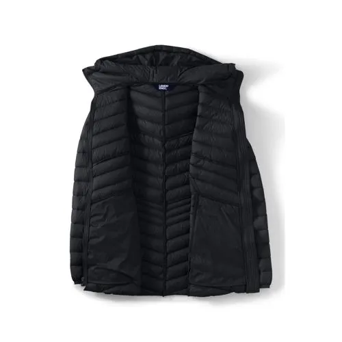 Lands' End Women's Ultra Lightweight Packable Down Jacket with Hood