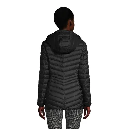 Lands' End Women's Ultra Lightweight Packable Down Jacket with Hood