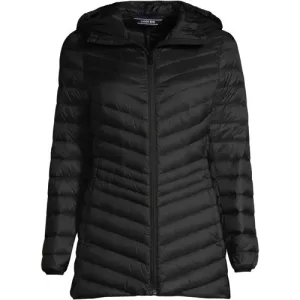 Lands' End Women's Ultra Lightweight Packable Down Jacket with Hood