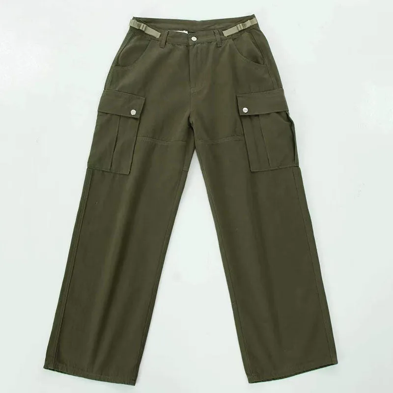 Loose Straight Big Pocket Pants