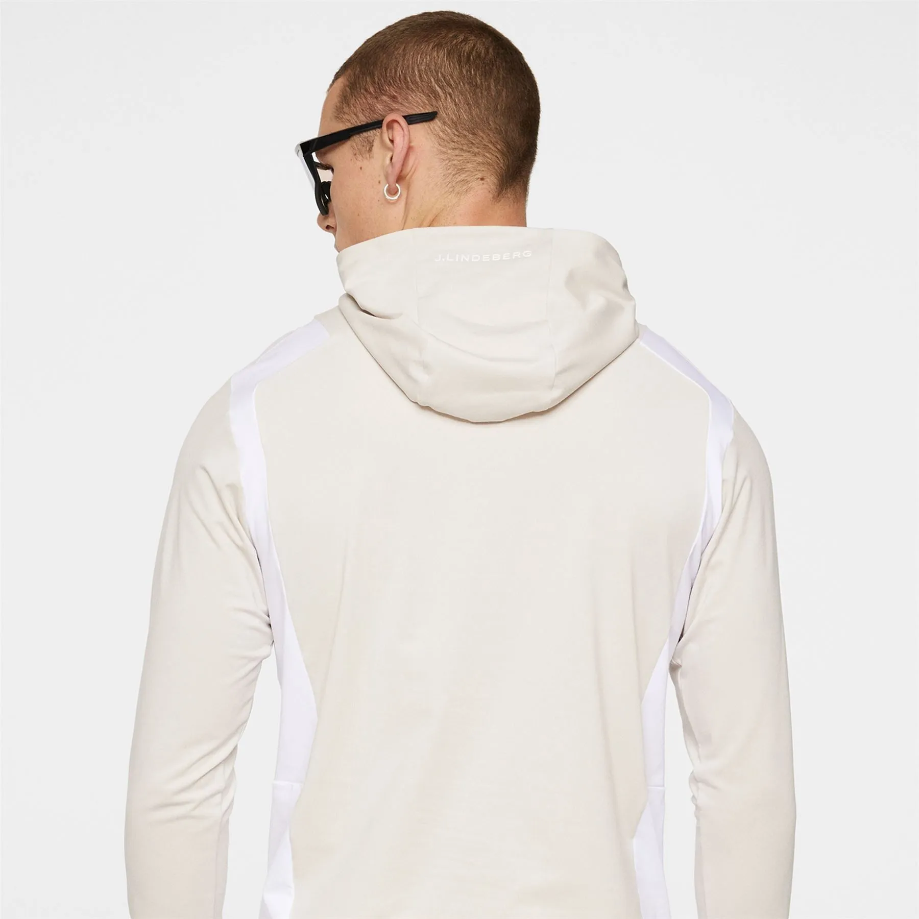 Lukas Quarter Zip Hood Moonbeam - AW24