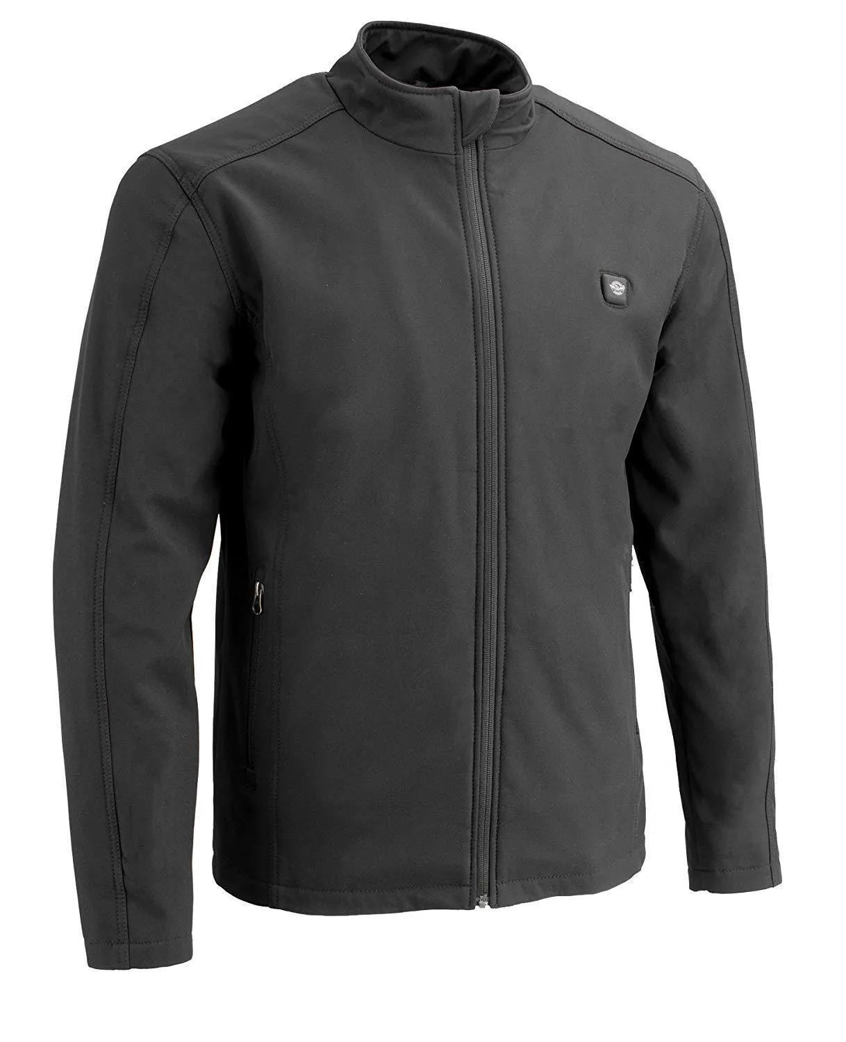 Milwaukee Performance-MPM1762SET-Men's Grey Zipper Front Heated Soft Shell Jacket w/ Front & Back Heating Elements includes portable battery pack