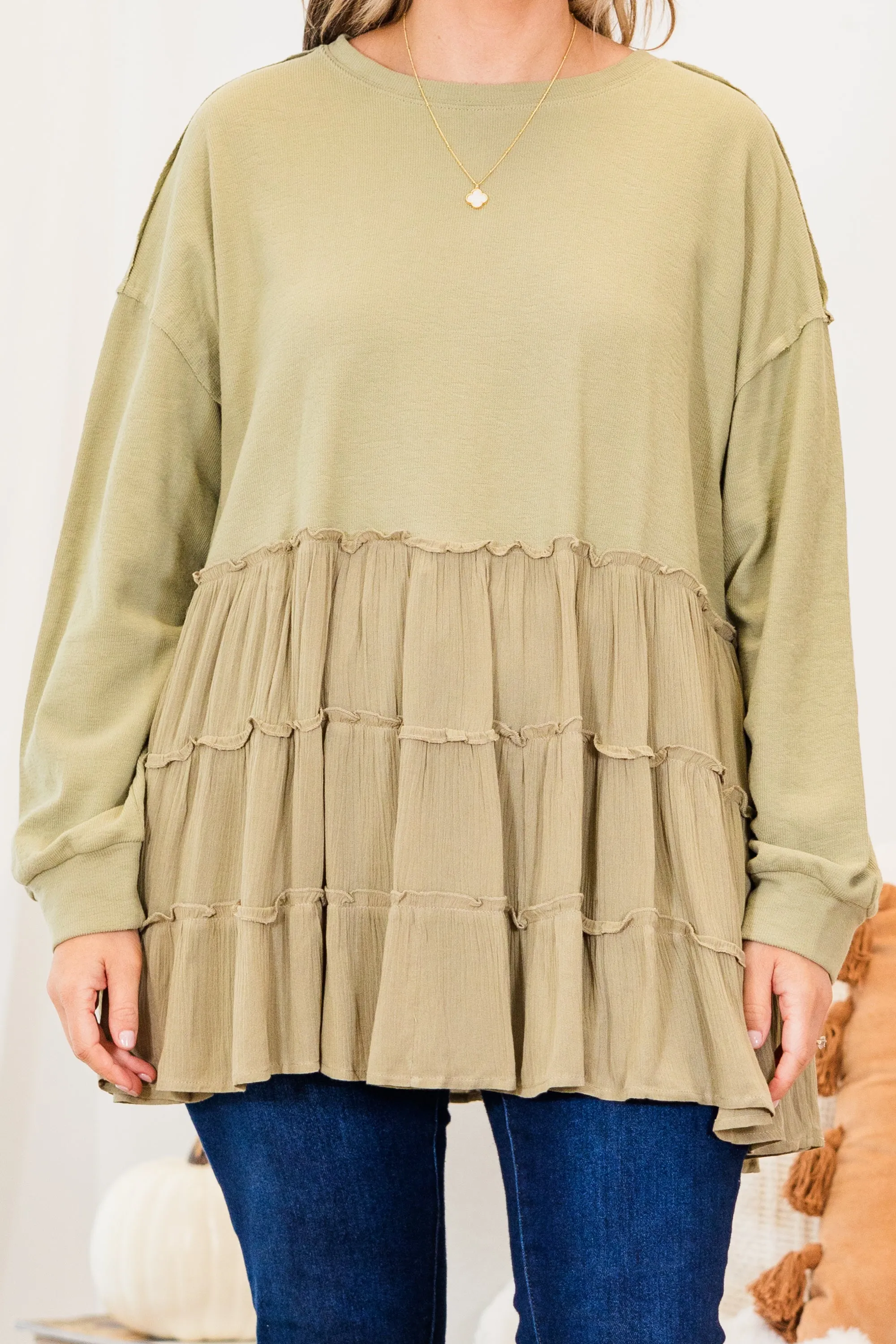 My Kind Of Fun Top, Olive