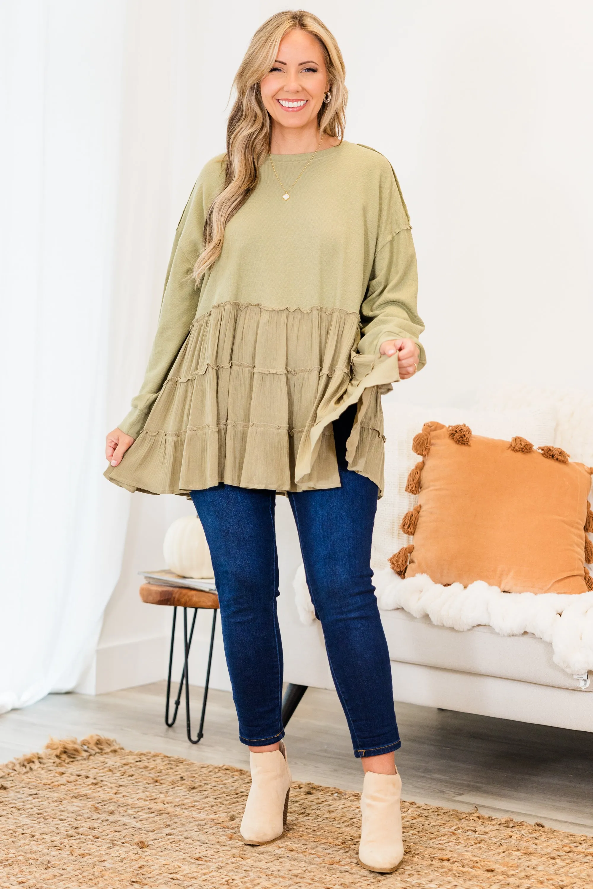 My Kind Of Fun Top, Olive