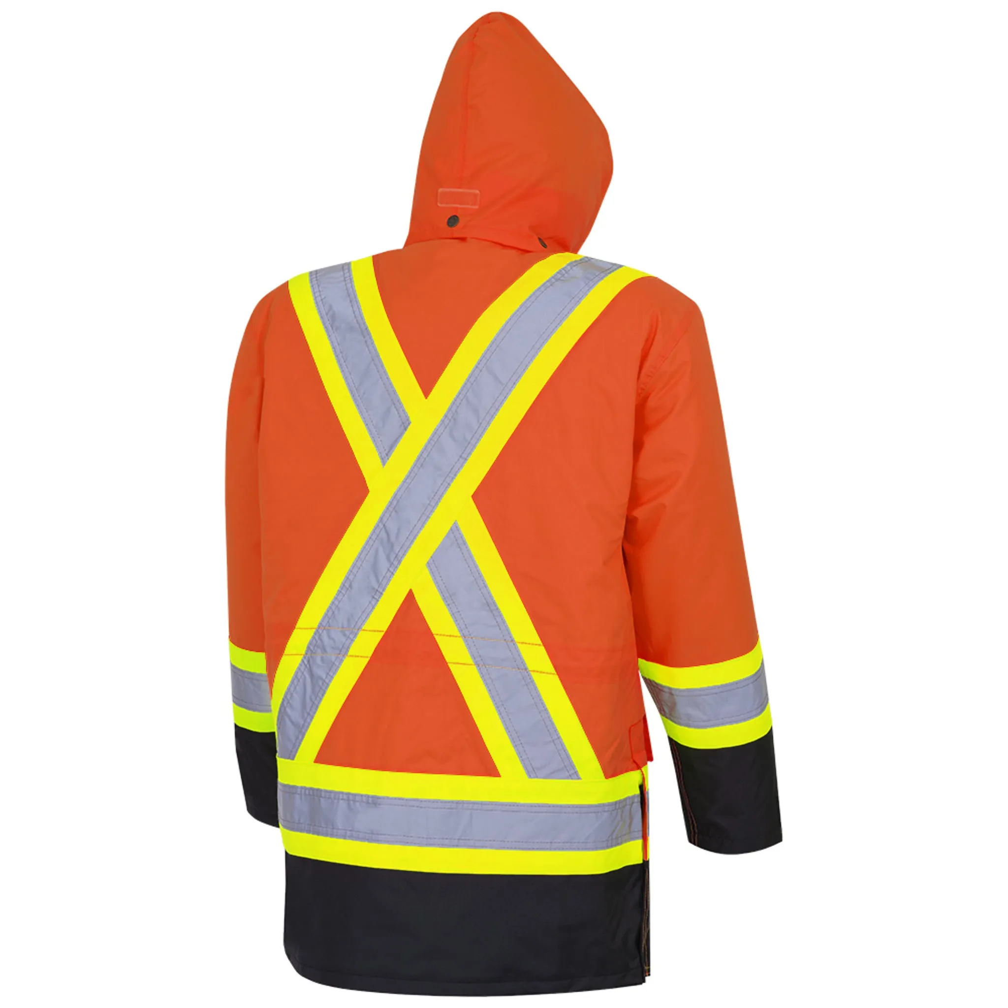 Pioneer Men's Hi Vis 6-in-1 Winter Work Parka - CSA Certified, Waterproof, Windproof, Reflective Tape, 300D Poly, Versatile Jacket | Sizes XS-5XL