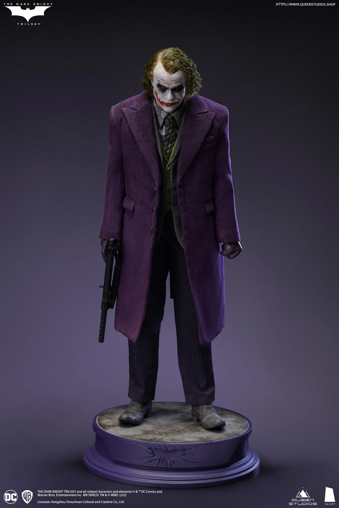 Queen Studio x InArt 1/6 The Dark Knight Joker Deluxe Edition Sixth Scale Figure 2 Figure Set Pt A001D1 (Rooted Hair)