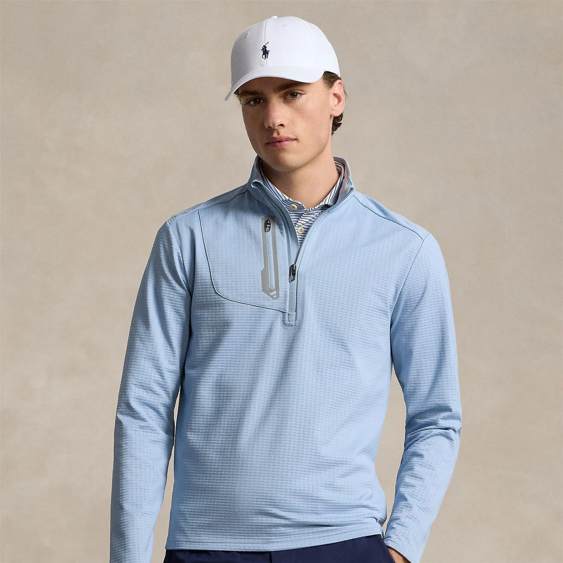 RLX Lux Performance Jersey Half Zip Estate Blue - AW24