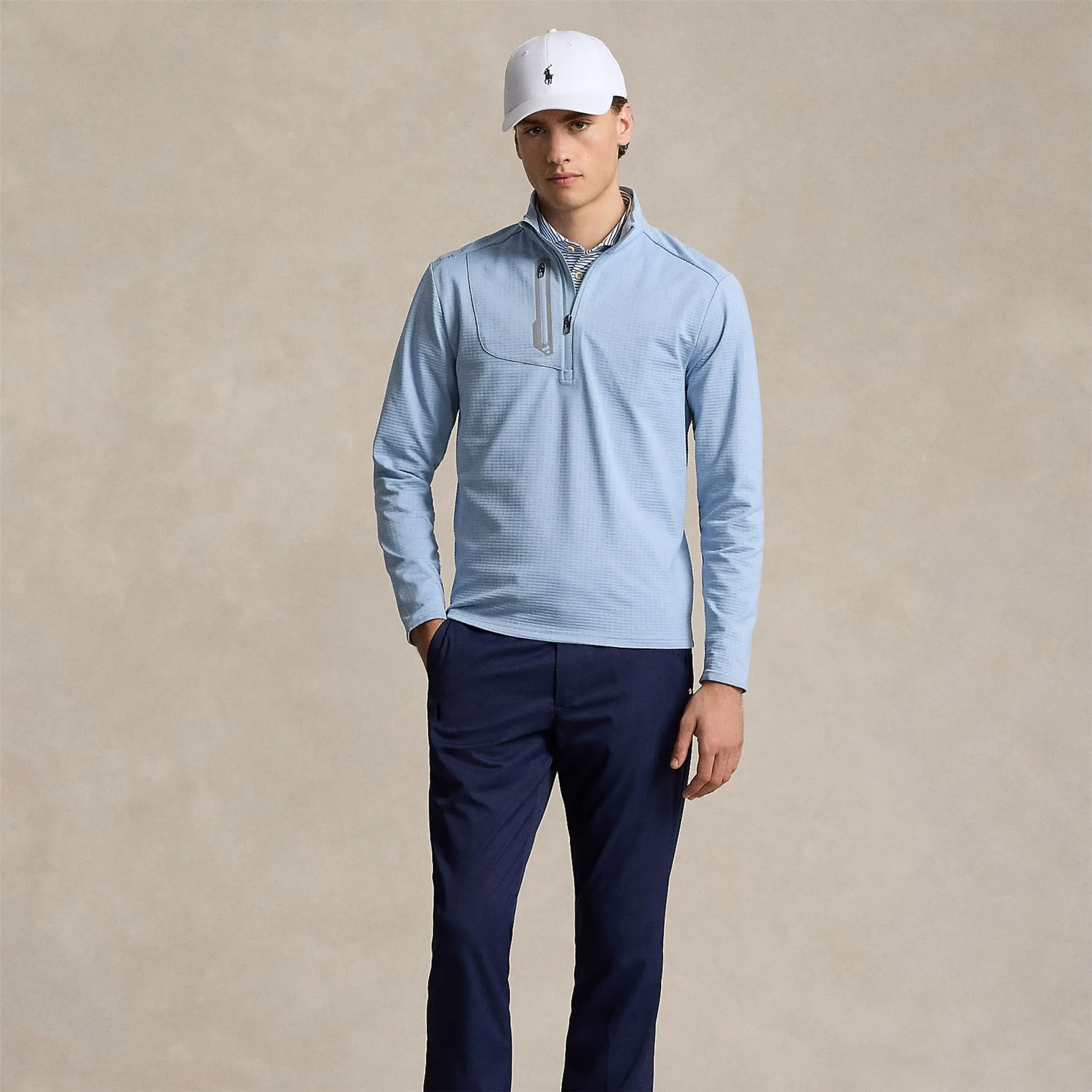 RLX Lux Performance Jersey Half Zip Estate Blue - AW24