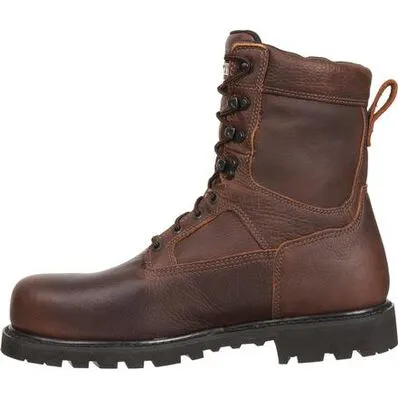 Rocky Men's 8" Exertion Waterproof Steel Toe Work Boot - Brown FQ0006988