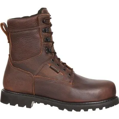 Rocky Men's 8" Exertion Waterproof Steel Toe Work Boot - Brown FQ0006988