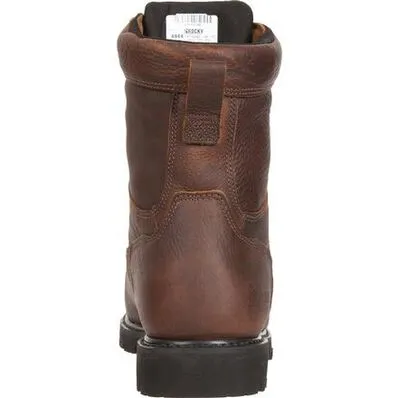 Rocky Men's 8" Exertion Waterproof Steel Toe Work Boot - Brown FQ0006988