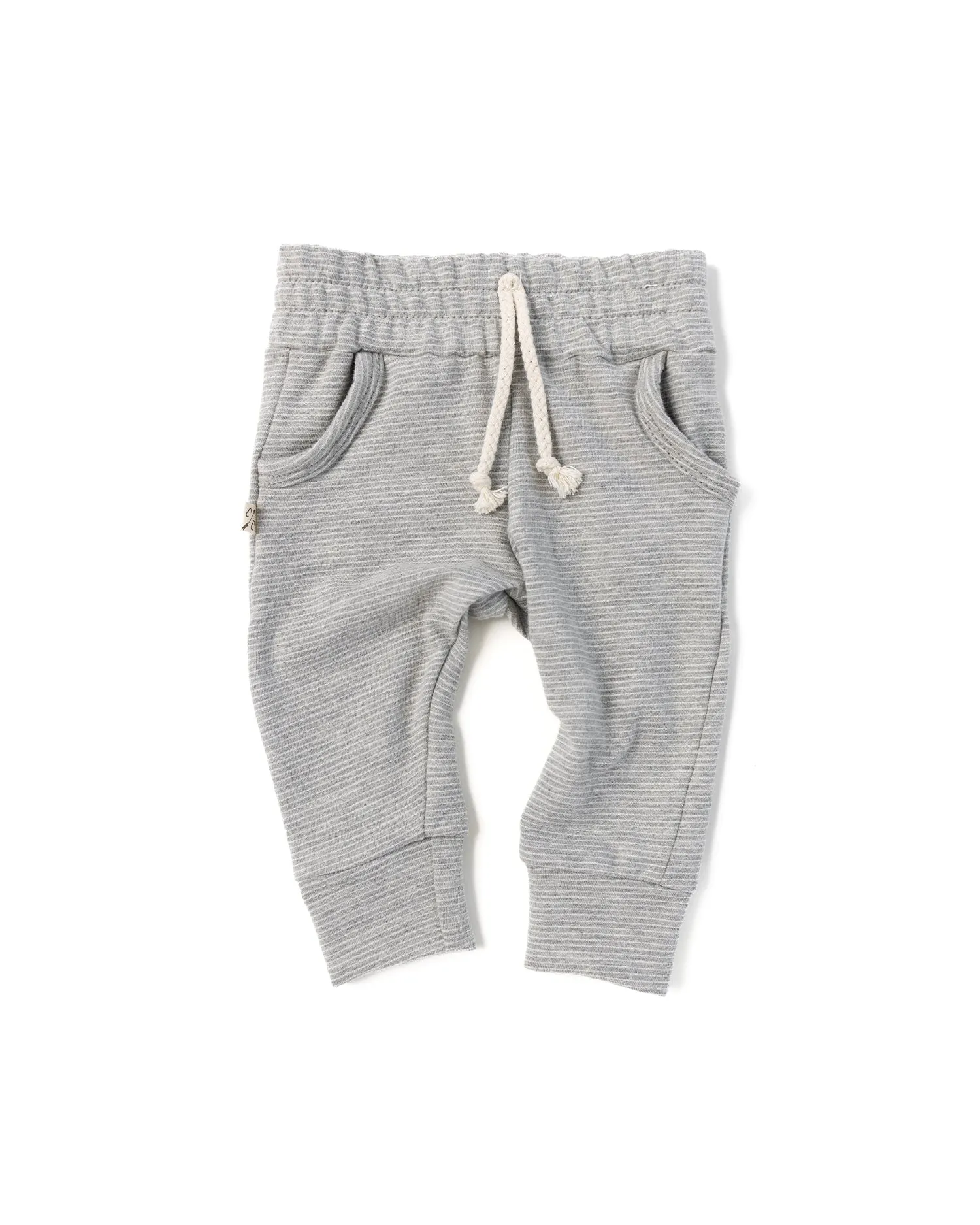 slub jogger - micro stripe