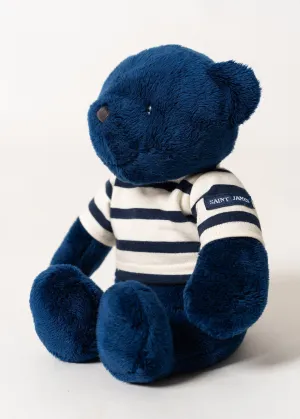 Striped bear soft toy - SAINT JAMES x Les P'tits Doudous (BLEU)