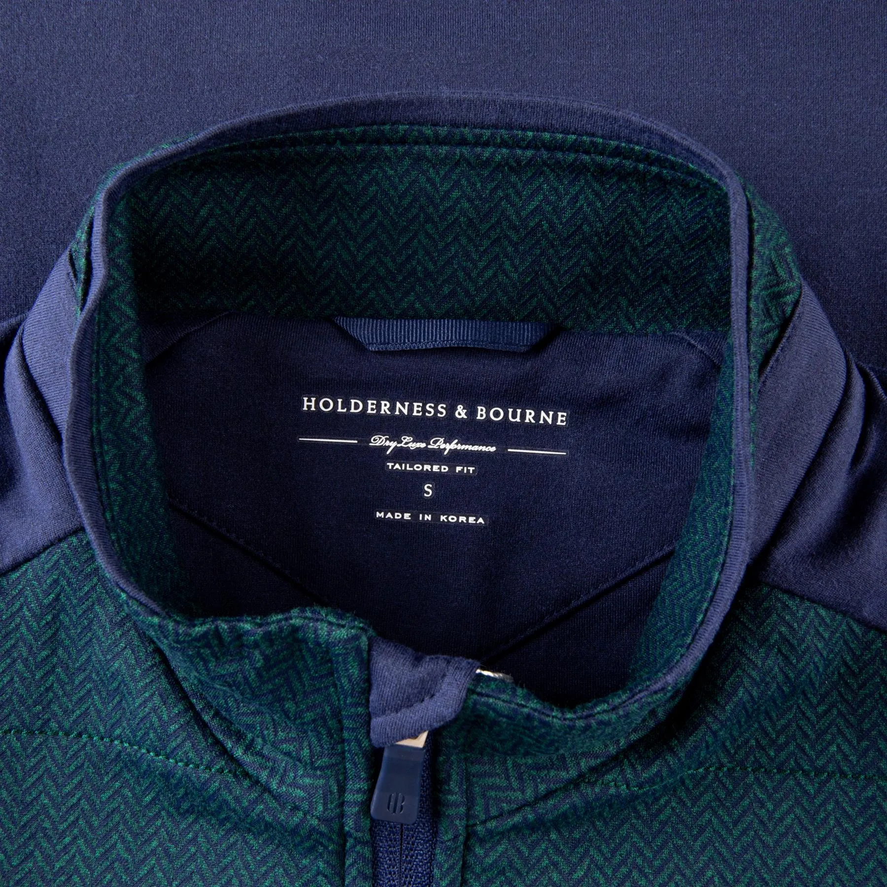 The Perry Performance Fleece Vest Pine Herringbone - AW23