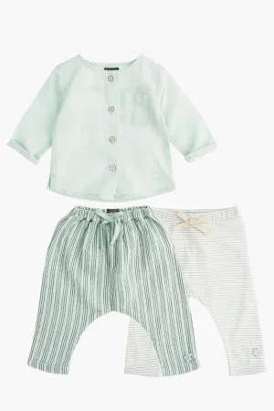 Tocoto Vintage Sea Green Baby Boys Set