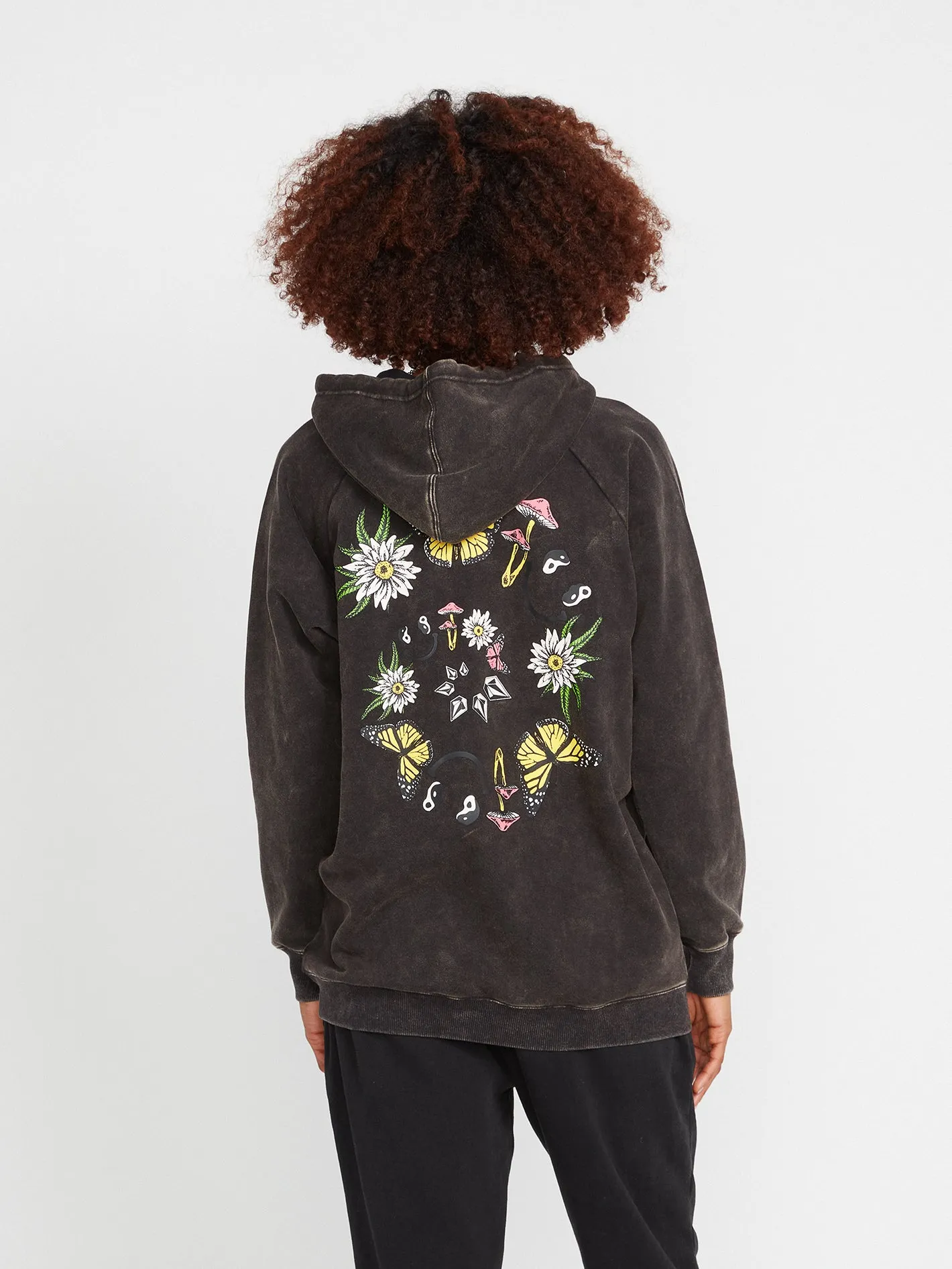 Truly Stoked Boyfriend Hoodie - Black