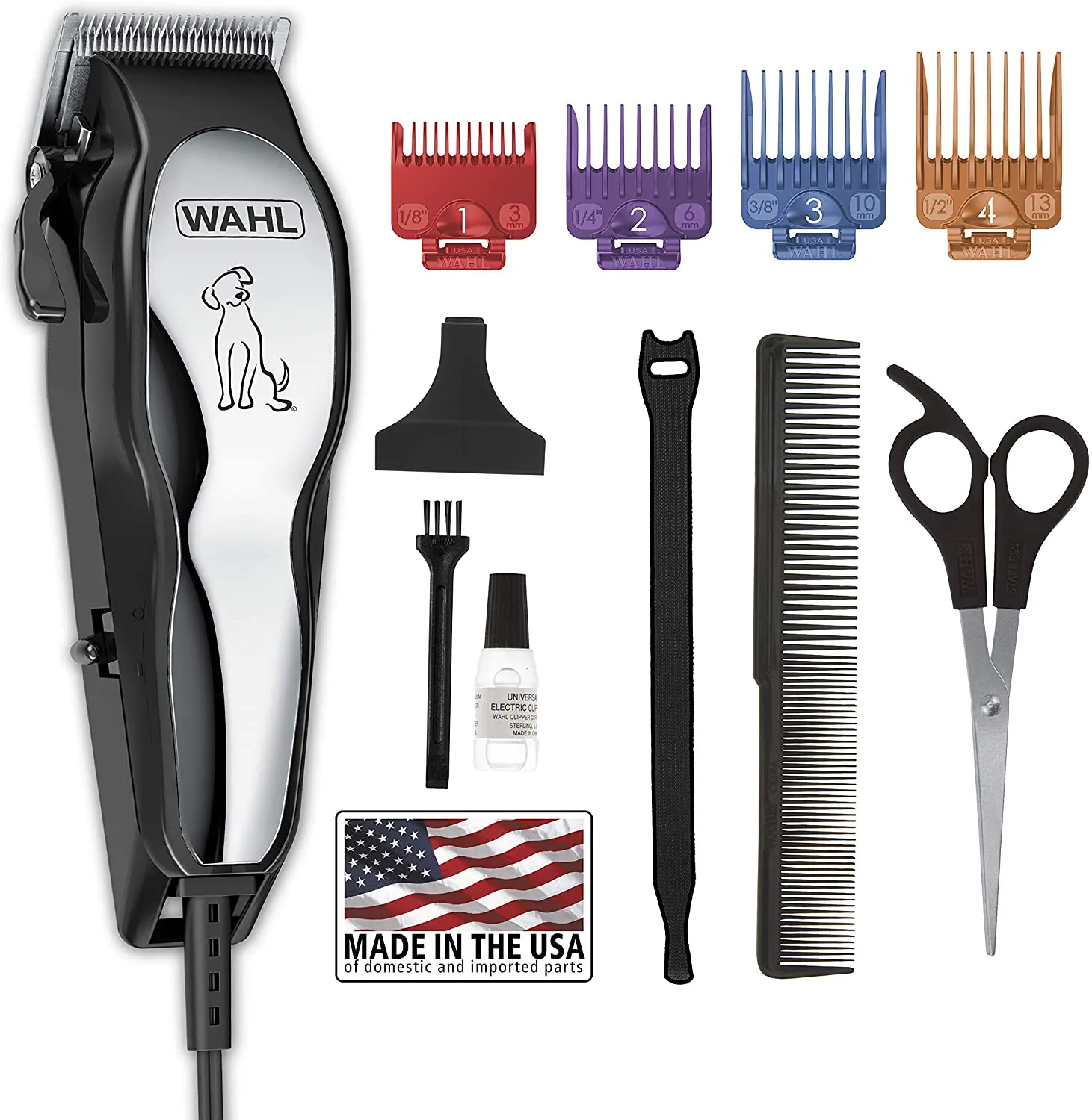 Wahl Clipper Pet-Pro Dog Grooming Kit - Quiet Heavy-Duty Electric Corded Dog Clipper for Dogs & Cats with Thick & Heavy Coats - Model 9281-210