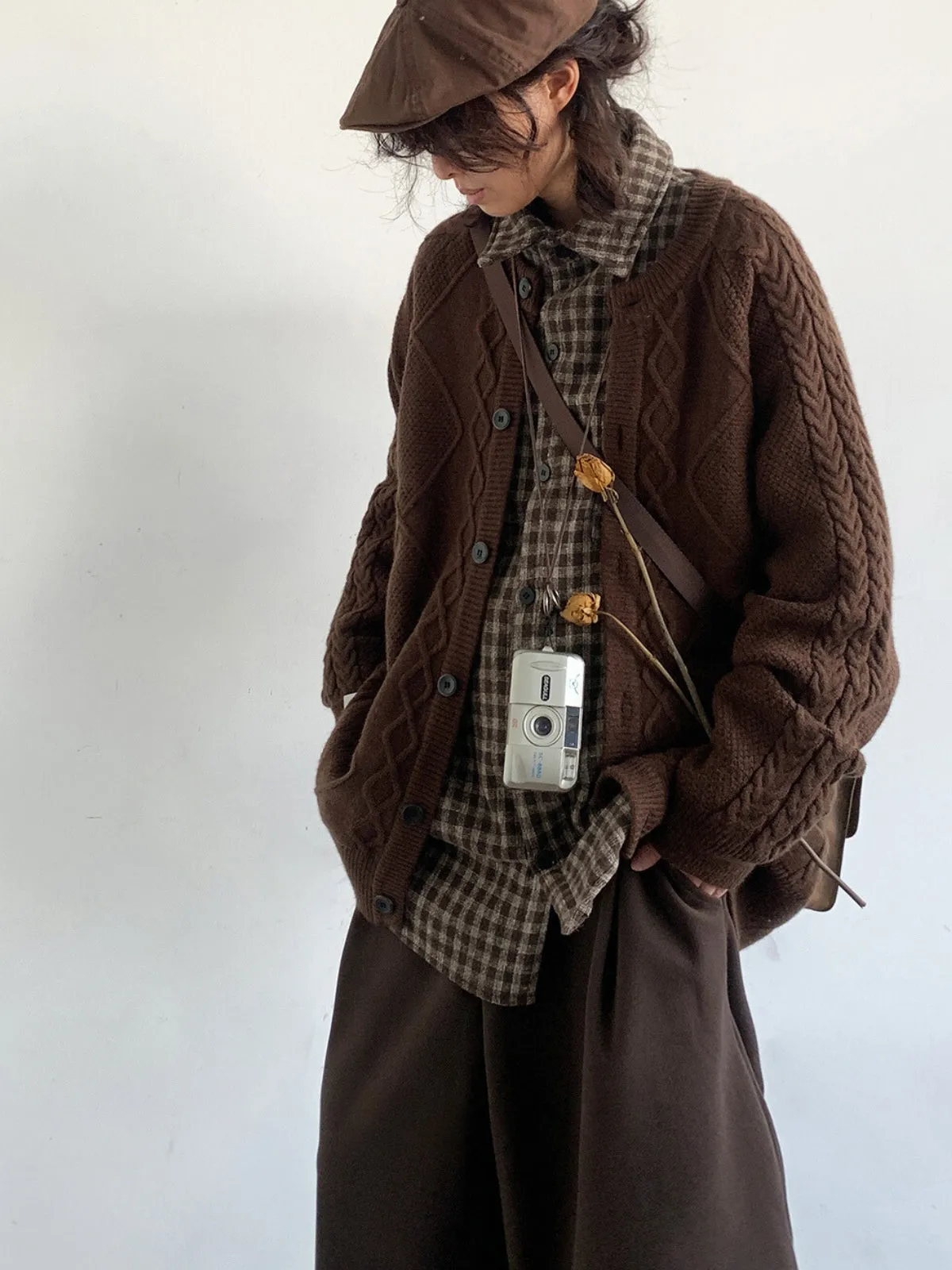 WLS Maillard Loose Knitted Cardigan