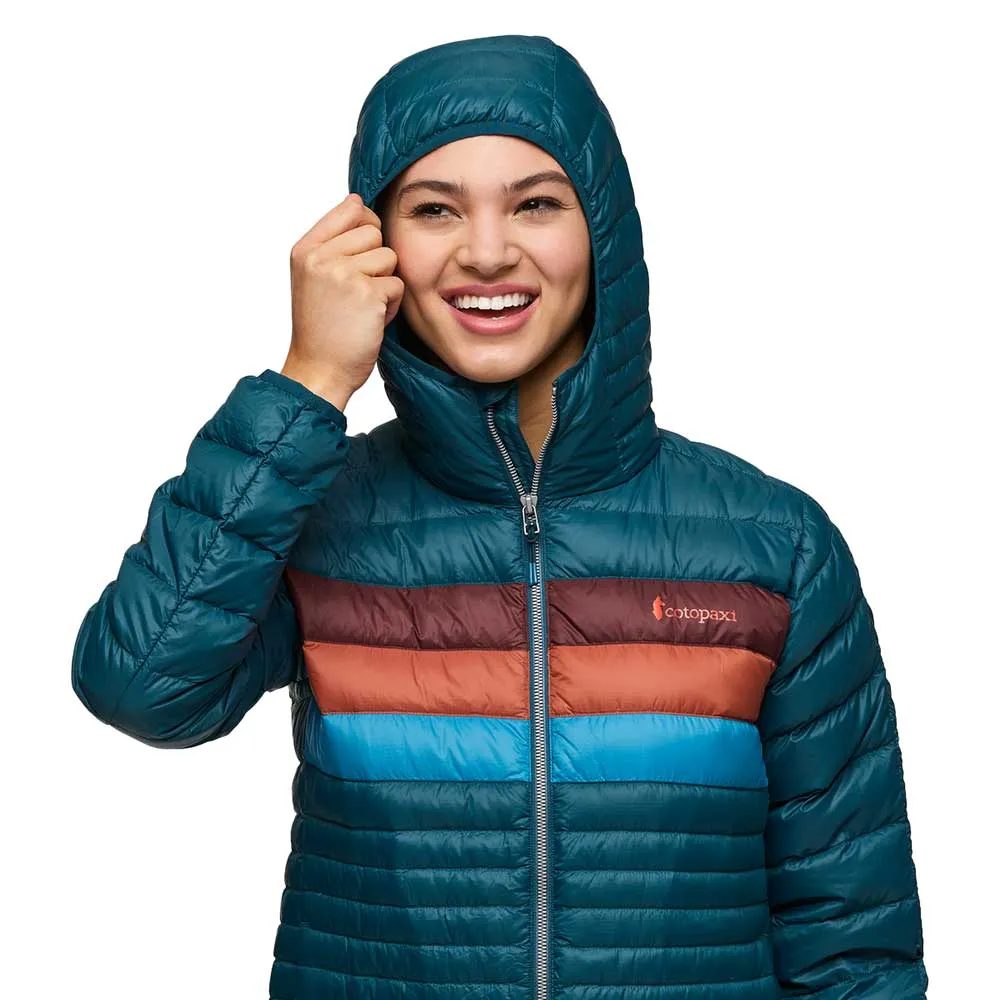 Women's Fuego Down Hooded Jacket - Abyss Stripes