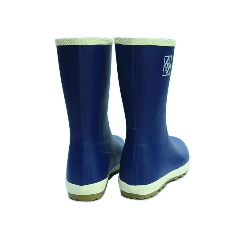 Women's mid calf anti-slip rain boots natural rubber rain boots