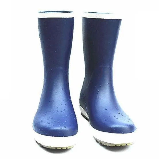 Women's mid calf anti-slip rain boots natural rubber rain boots