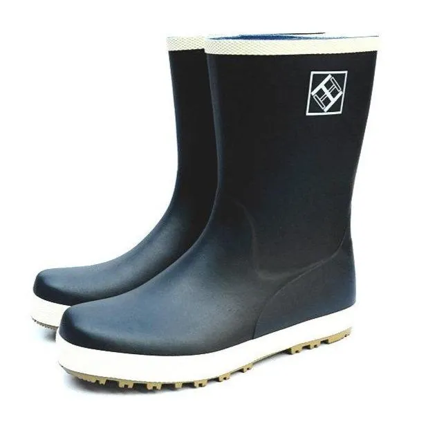 Women's mid calf anti-slip rain boots natural rubber rain boots